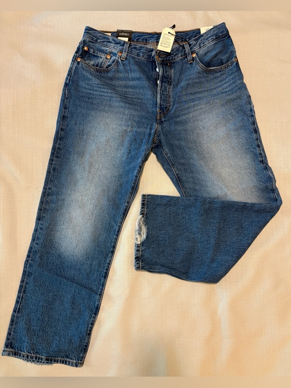 Levi's Premium Women's 501 - 90's Lightweight Dark Blue Relaxed Fit Jeans 34X30